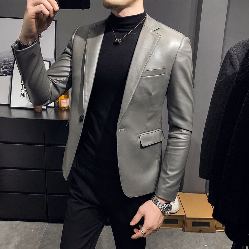 Blazer Masculino de Couro Sampaio®