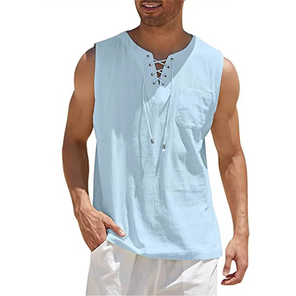 Camisa Regata Masculina de Linho Sampaio®