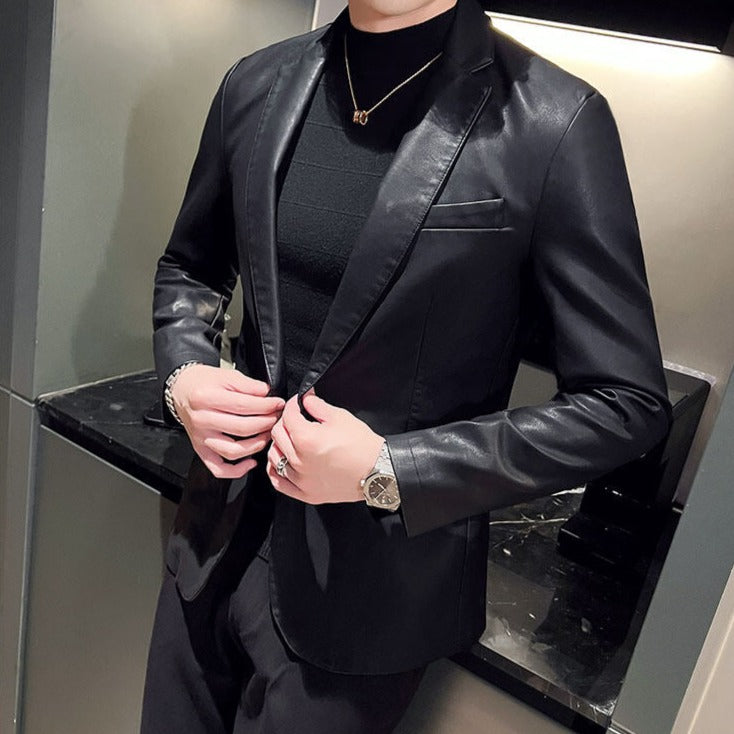 Blazer Masculino de Couro Sampaio® S1063