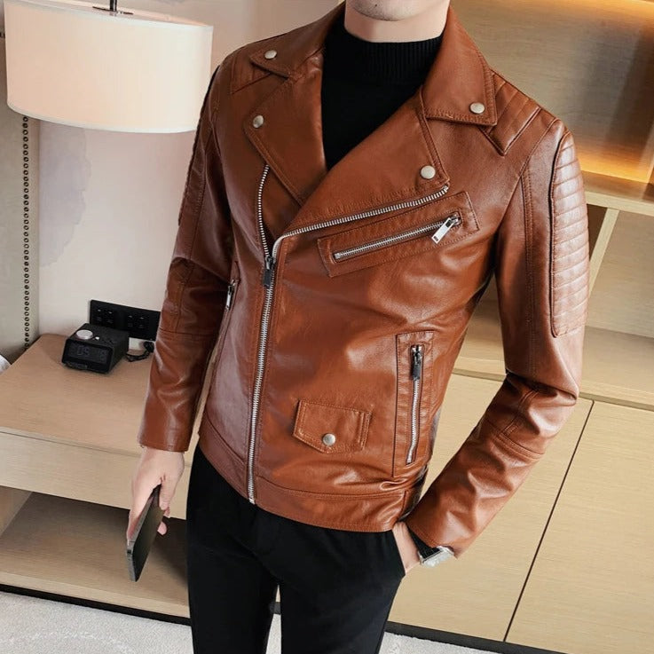 Jaqueta de Couro Masculina Sampaio® S1322