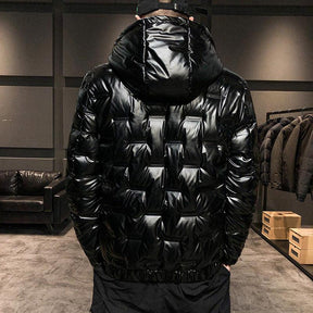 Casaco Masculino Preto Bolha Acolchoado