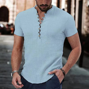 Camisa de Linho Manga Curta Masculina Sampaio®