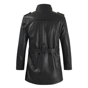 Jaqueta longa de Couro Masculina Sampaio®