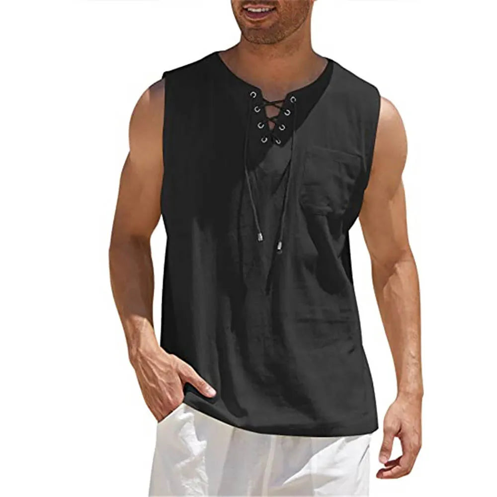 Camisa Regata Masculina de Linho Sampaio®