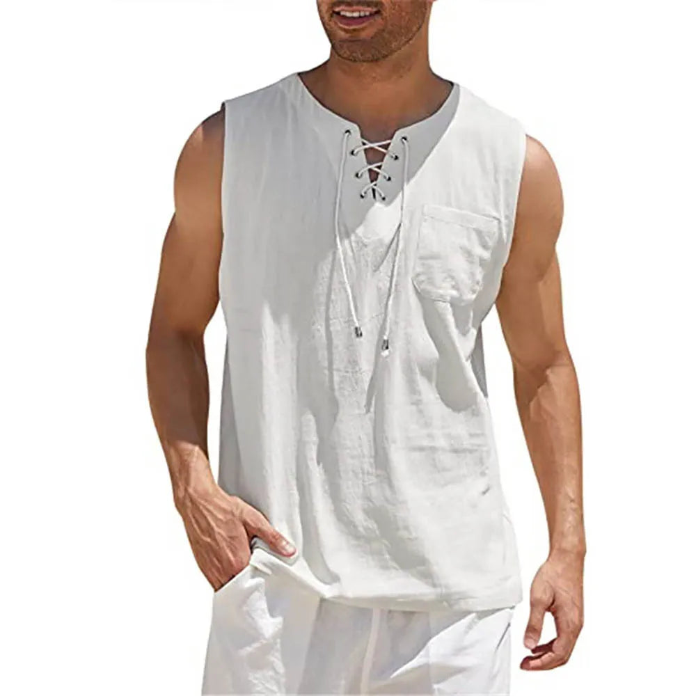 Camisa Regata Masculina de Linho Sampaio®