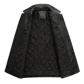 Jaqueta Gola Polo de Couro Masculina Sampaio®