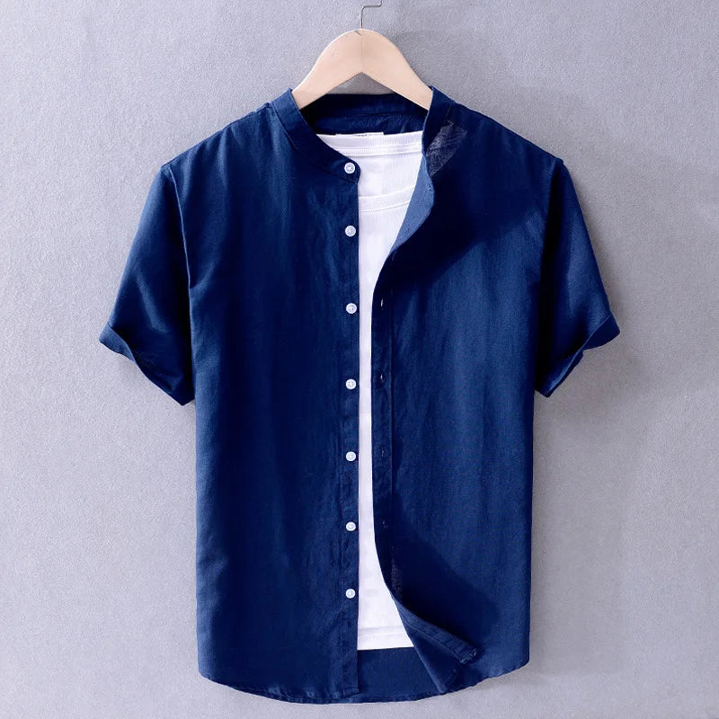 Camisa Manga Curta Masculina de Linho Sampaio® S1183