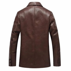 Jaqueta Gola Polo de Couro Masculina Sampaio®