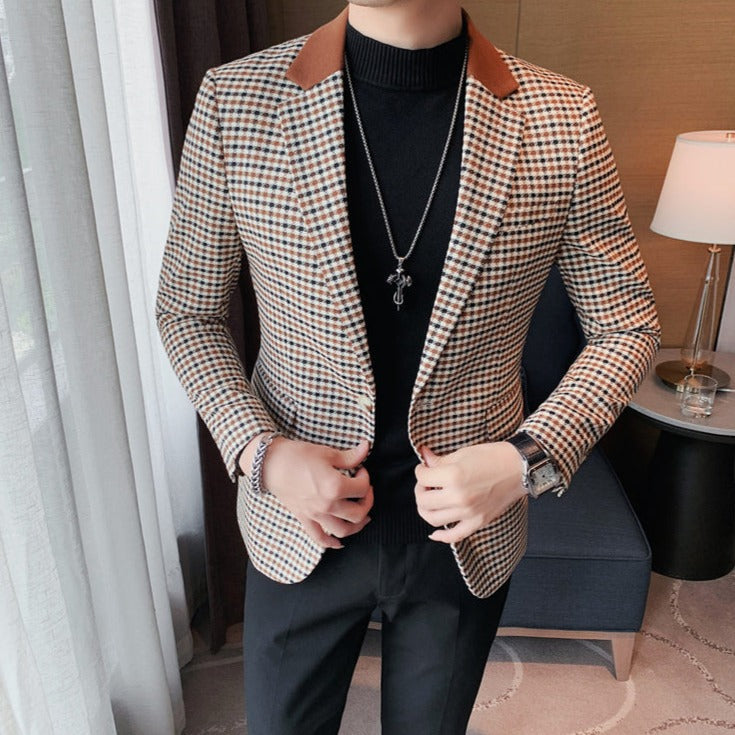 Blazer Masculino Slim Fit Xadrez Sampaio® S1036